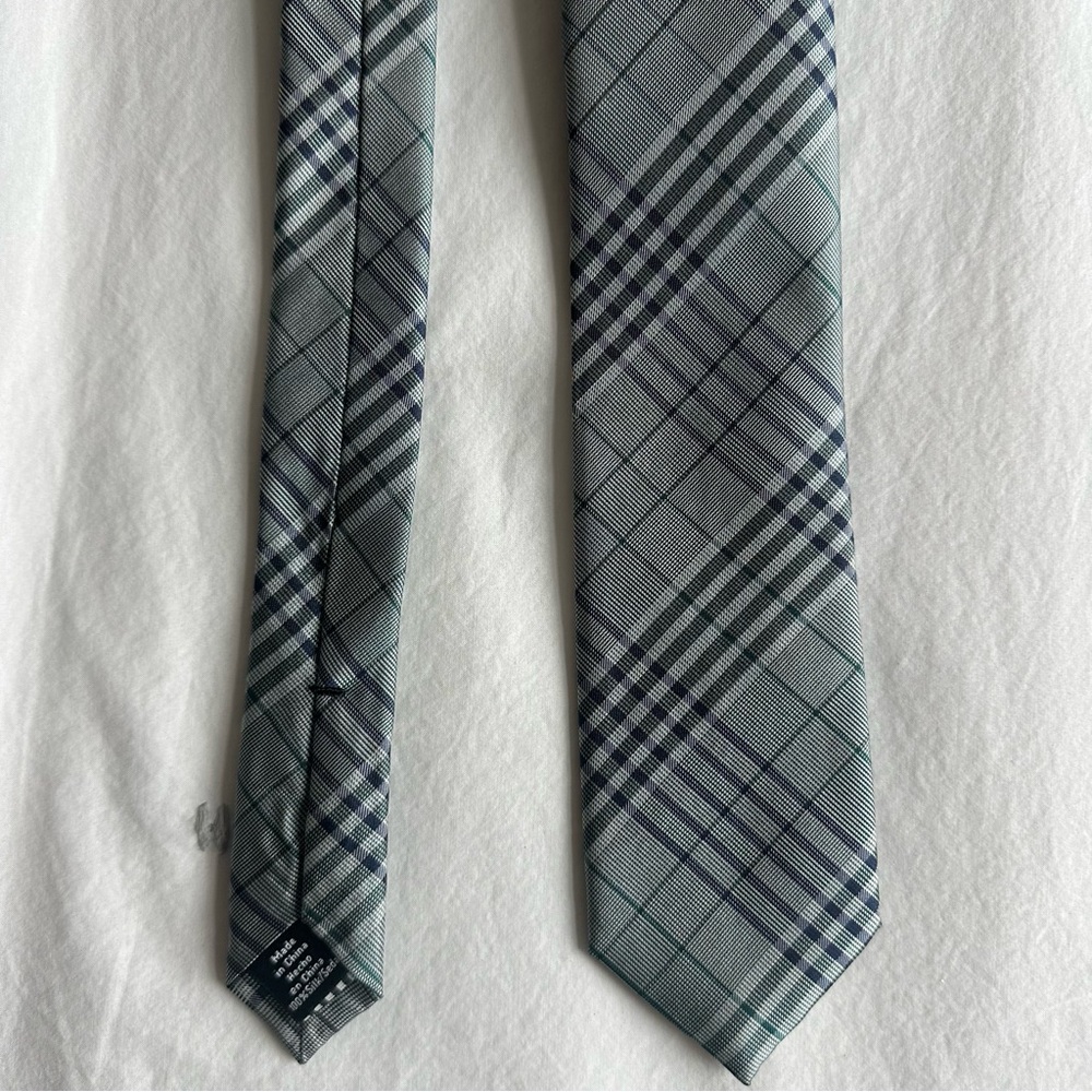 NWT Nordstrom Rack Blue and Gray Plaid Tie